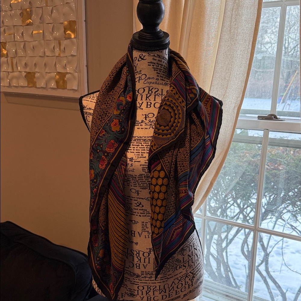 Pancaldi Multicolor Patterned Scarf - image 1